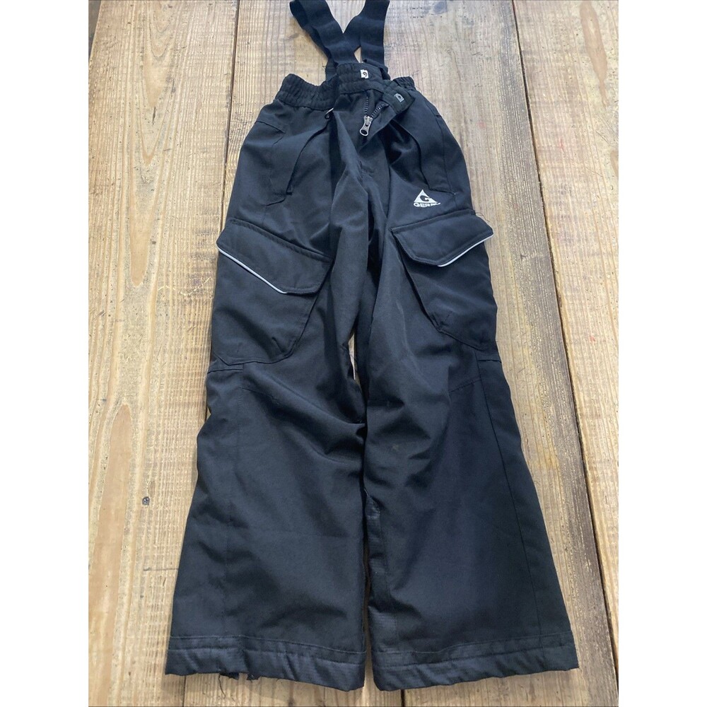 Gerry Kids Black Ski Snow Pants Size S-7/8 Removable Suspenders Performance